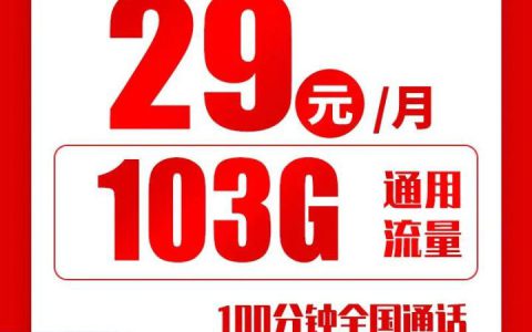 联通天神卡畅玩版 29元103G/39元203全国通用流量+200分钟全国通话