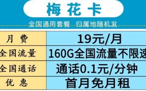 电信梅花卡怎么样？19元月租套餐详细介绍