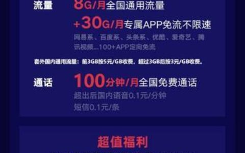 联通流量王套餐8元，流量大不限速，畅享网络生活