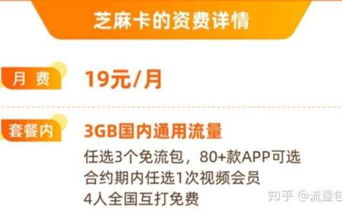 中国移动芝麻卡29元套餐：性价比之王