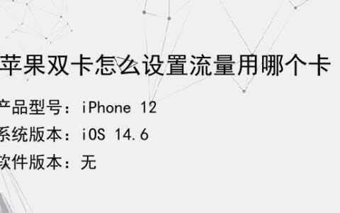 苹果双卡禁止一张卡使用流量的方法，你用过吗？