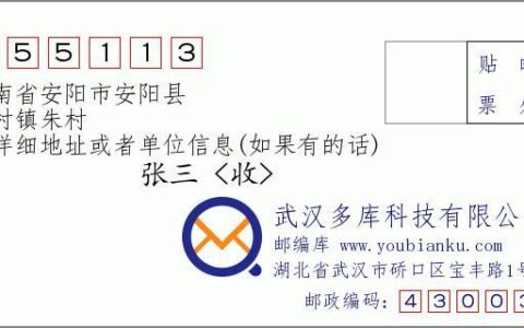 河南省安阳市邮政编码大全（收藏）