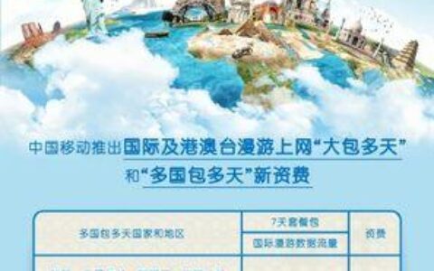 移动手机开通国际漫游怎么收费？