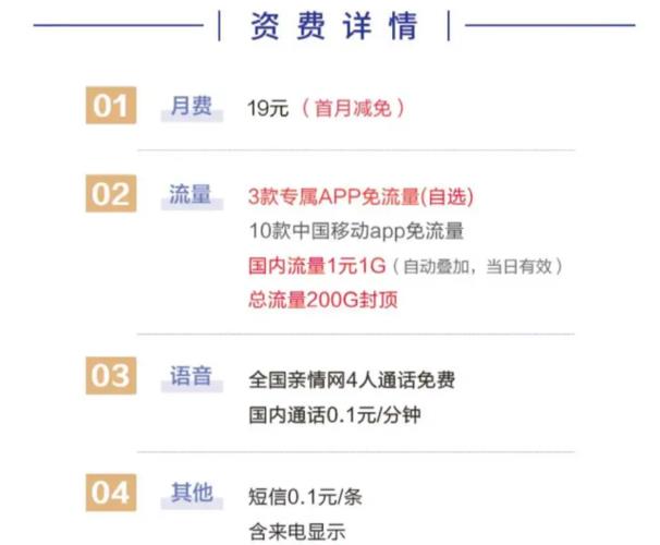 中国移动号码最低月租是多少？