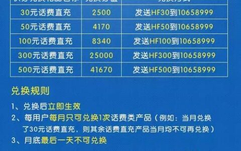 中国移动10086积分兑换方式详解