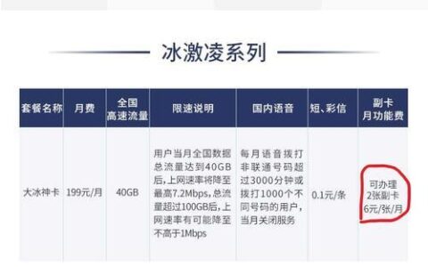 中国移动大冰卡29元200G流量，副卡神器