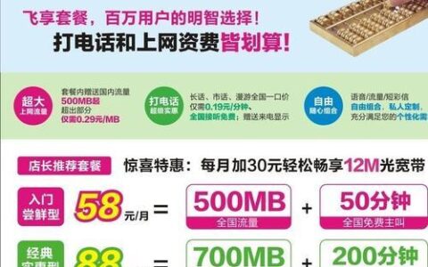 中国移动飞享套餐29元套餐：性价比之选