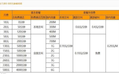 【2023年10月】广东中国移动套餐价格表，月费低至18元