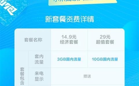 小米移动吃到饱套餐：流量不限量，月租19元