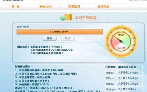 湖北联通测速平台，让你实时了解宽带网速