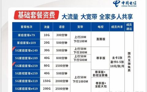 300M电信宽带多少钱一个月？