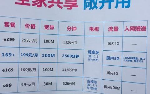 电信169套餐包含什么？