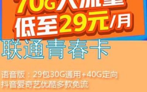 联通29元1000G纯流量卡：性价比超高，满足日常上网需求
