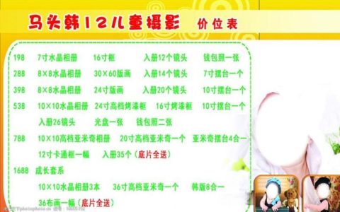 宝宝摄影套餐价格，你了解多少？