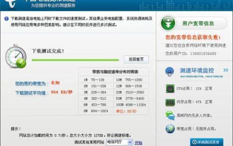 上海电信网速测试方法及注意事项