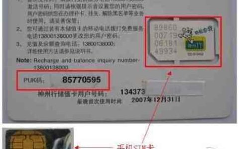 中国联通PUK码是什么？