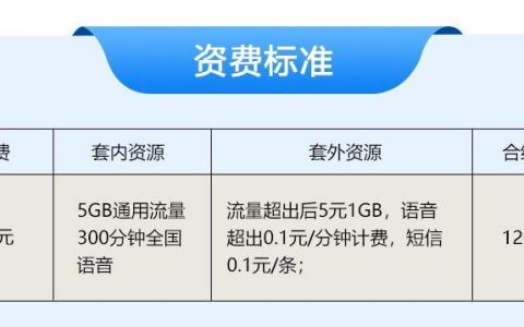 39元移动套餐包含什么？