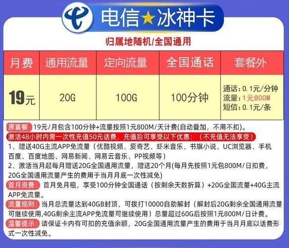 电信20G流量卡：满足你日常上网需求