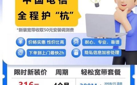 电信宽带新装套餐：提速降费，畅享美好生活