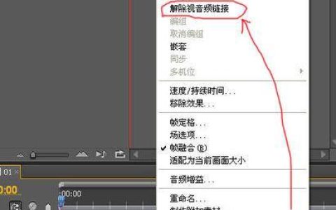 PR如何取消声音？