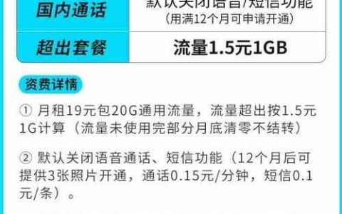 移动19元卡流量套餐：性价比之选？