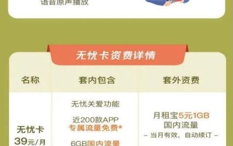 老年专用流量卡：为老年人量身定制的移动通信方案
