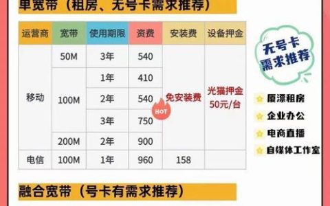 厦门移动宽带办理电话及详细攻略