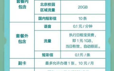校园流量卡价格及套餐分析