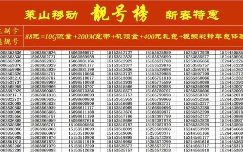 东莞移动靓号选购指南：如何挑选一个吉利又实用的号码？