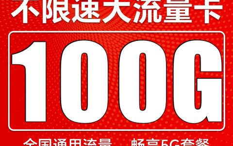 广电双百套餐：19元100G通用+100分钟（收货地即卡归属地）